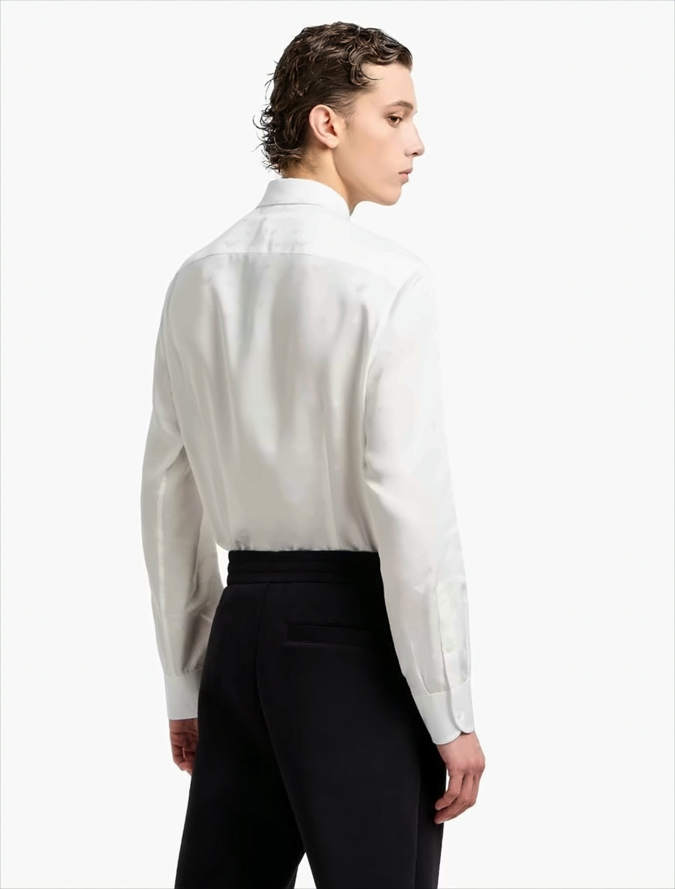 Lyocell Jacquard Shirt With All-Over Eagles