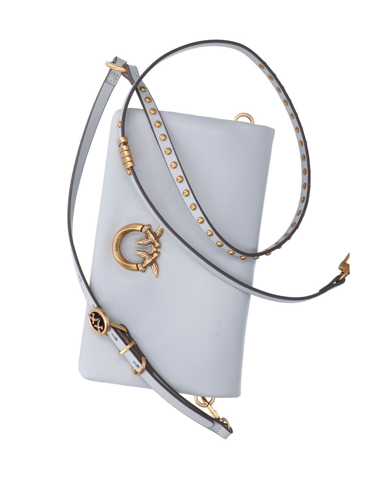 Grey Love Click Calf Leather Bag