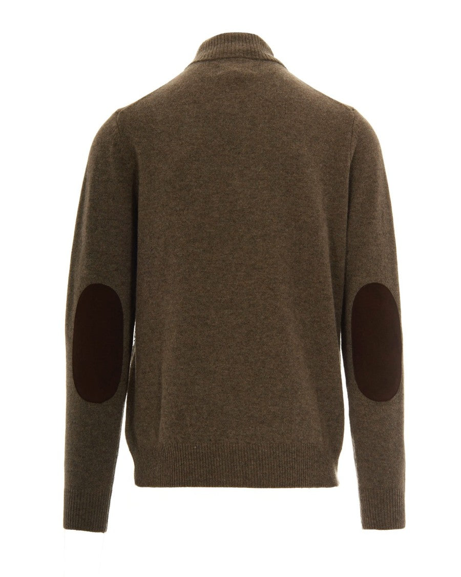 Brown Essential Patch Sweater