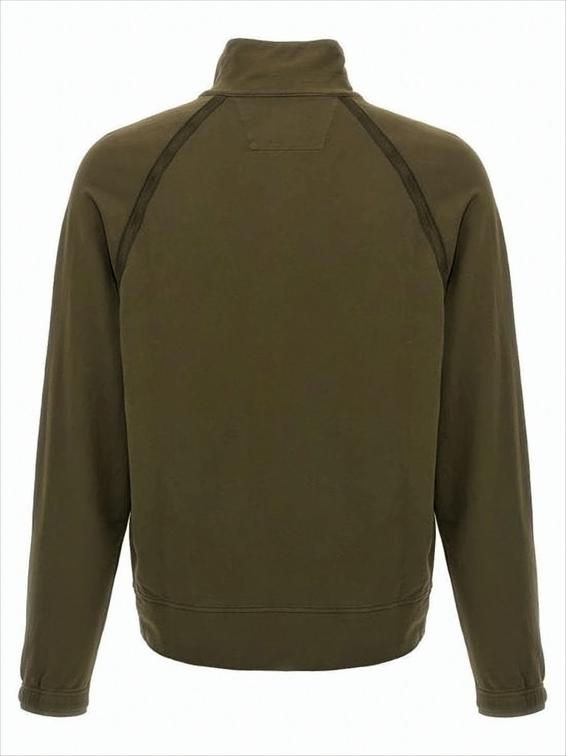 Half-Zip Pullover Knit Top With High Collar And Raglan Sleeves