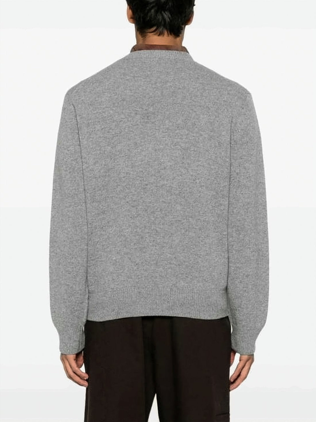 Medium-Weight Wool Sweater With Crew Neckline