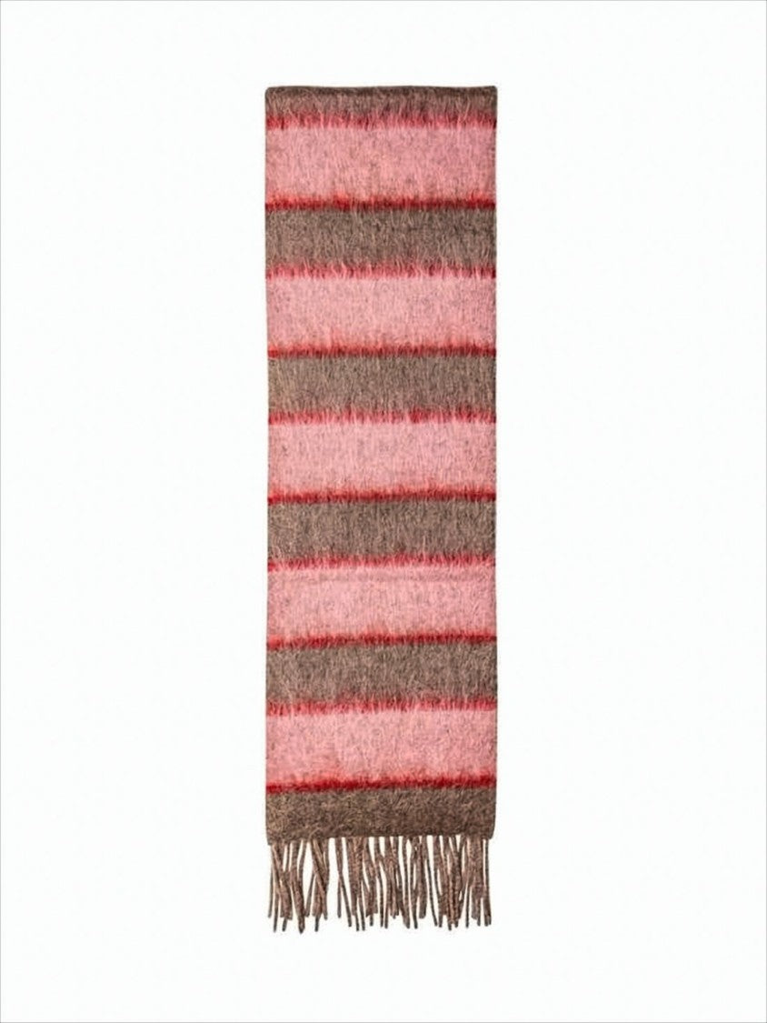 Rectangular Stripe Scarf in Muted Tones