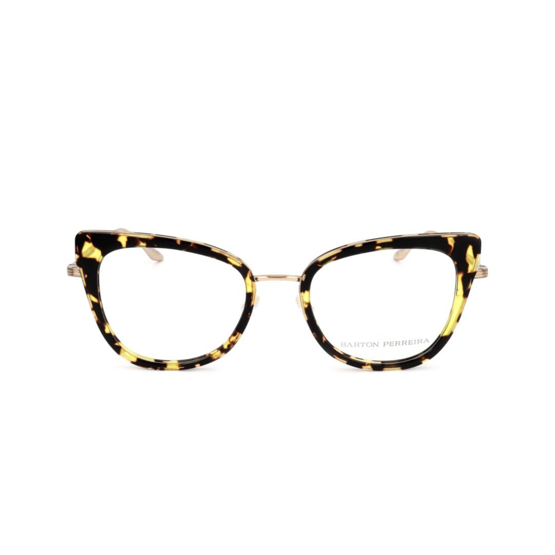 Bp5198 521aj Cat-Eye Tortoiseshell Frame Eyeglasses with Gold-Toned Temples