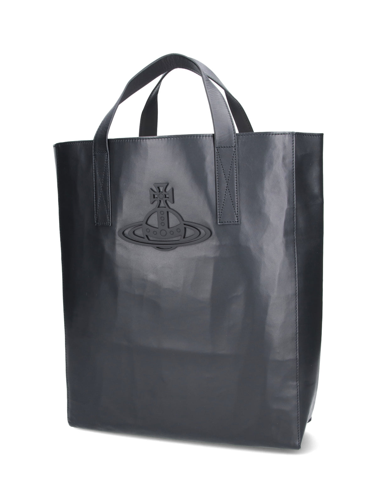 Structured Tote Bag with Glossy Finish