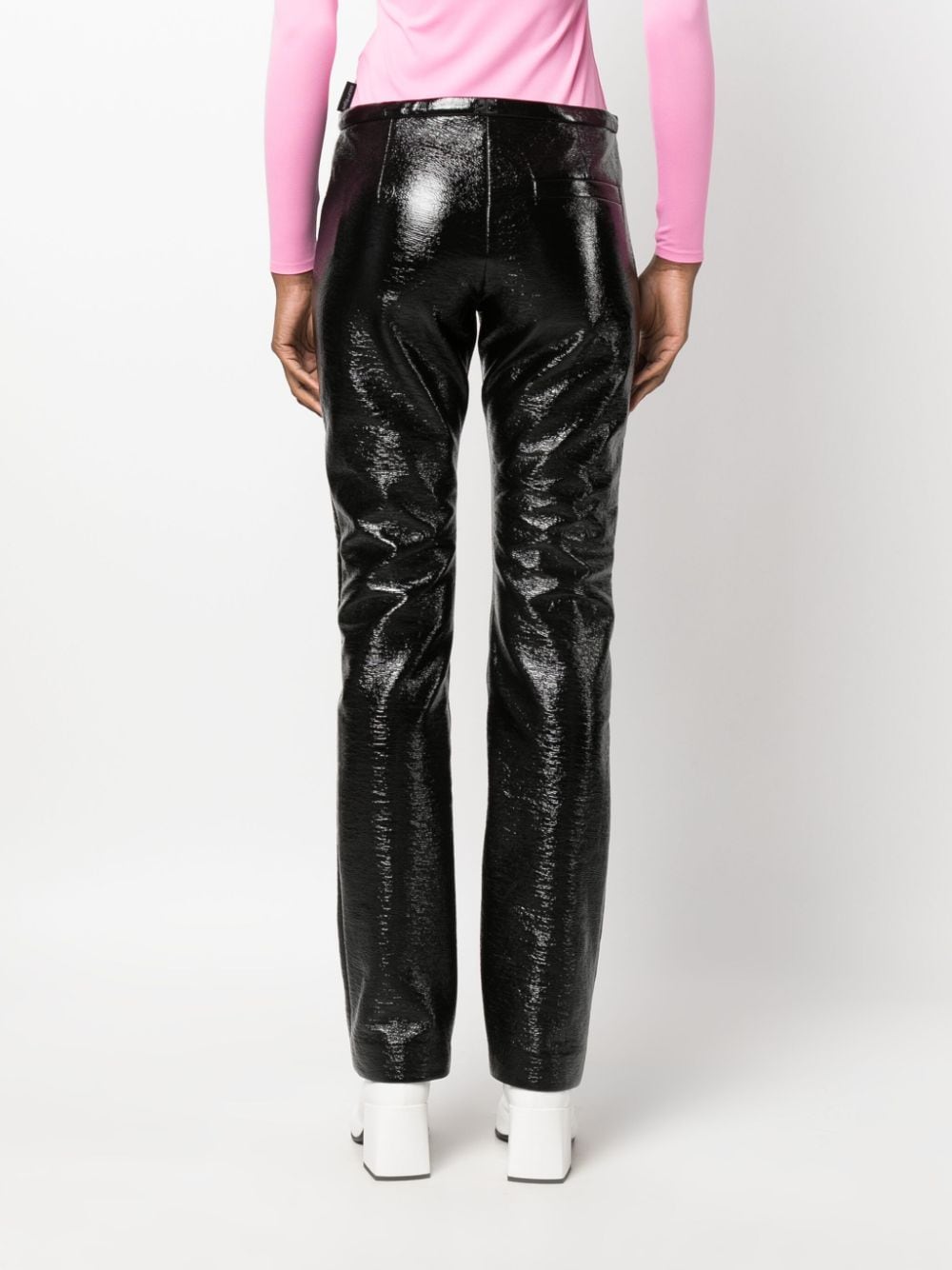 Crinkled Patent Vinyl Trousers