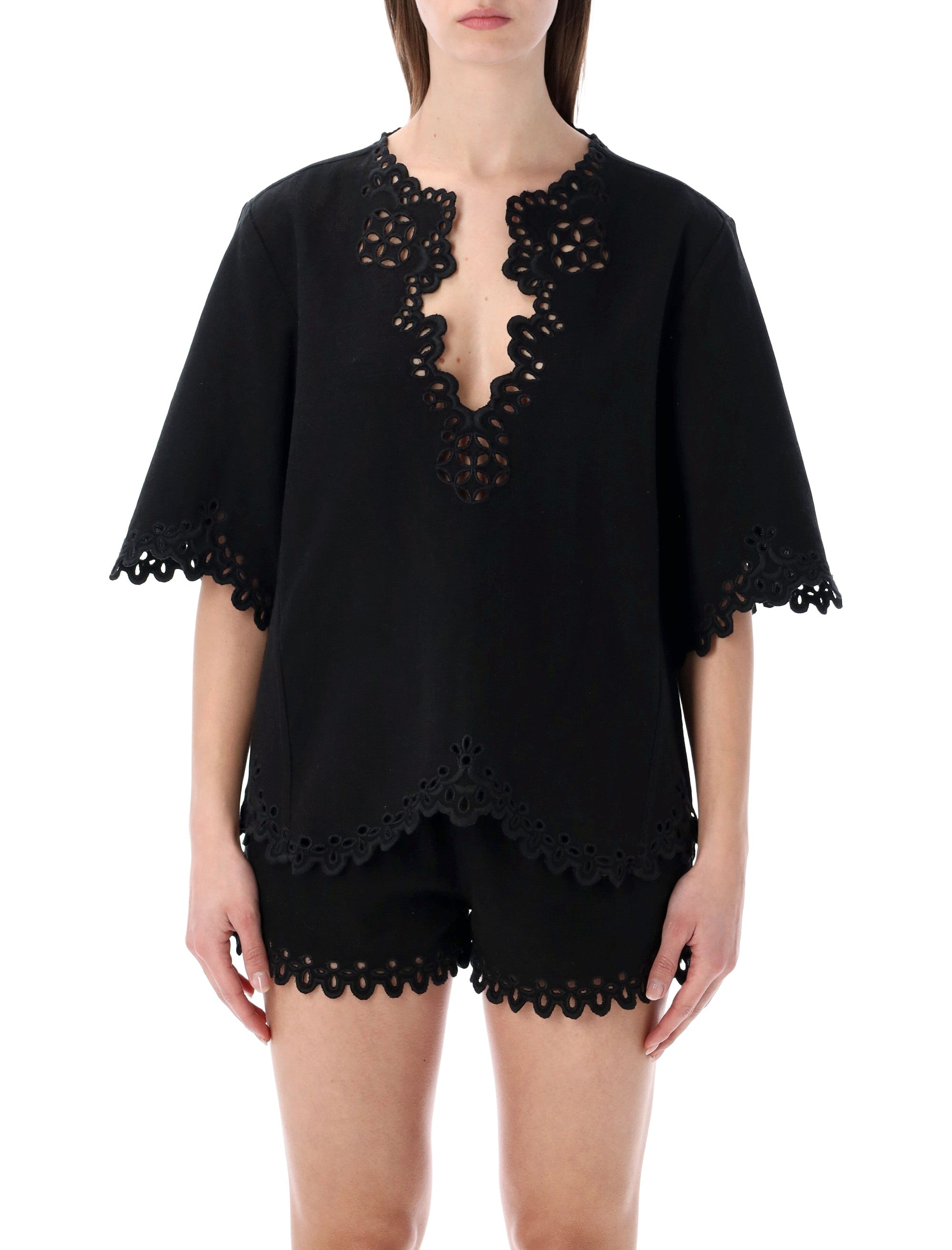 Shana Openwork Top