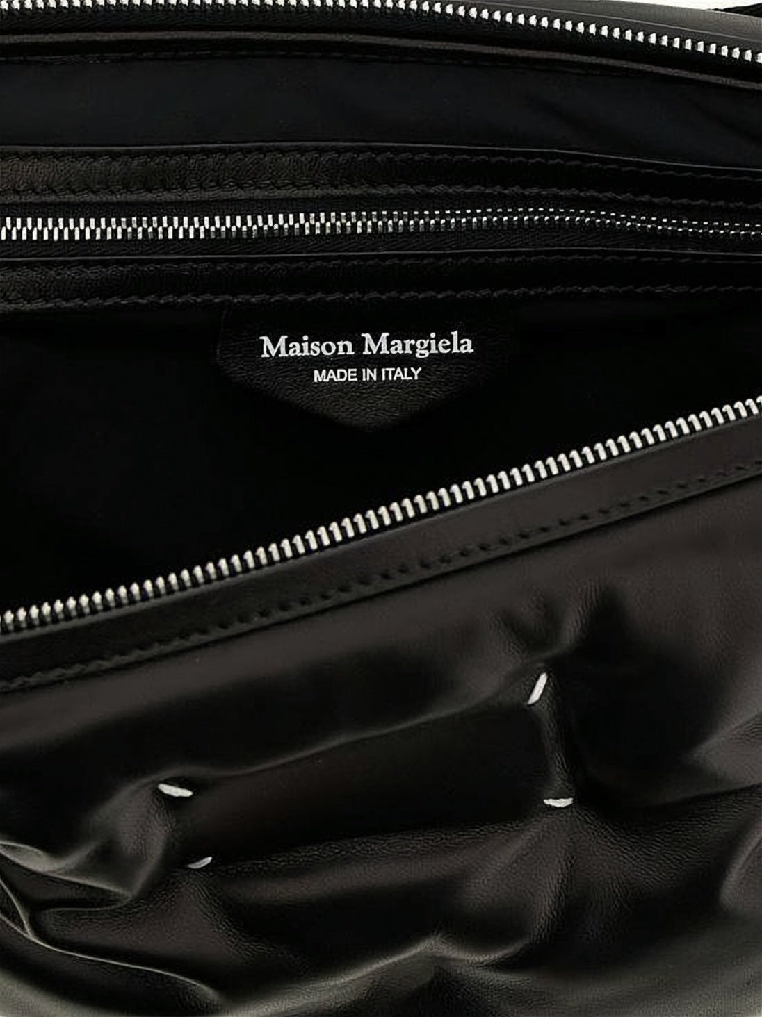 Gathered Texture Lamb Leather Camera Bag