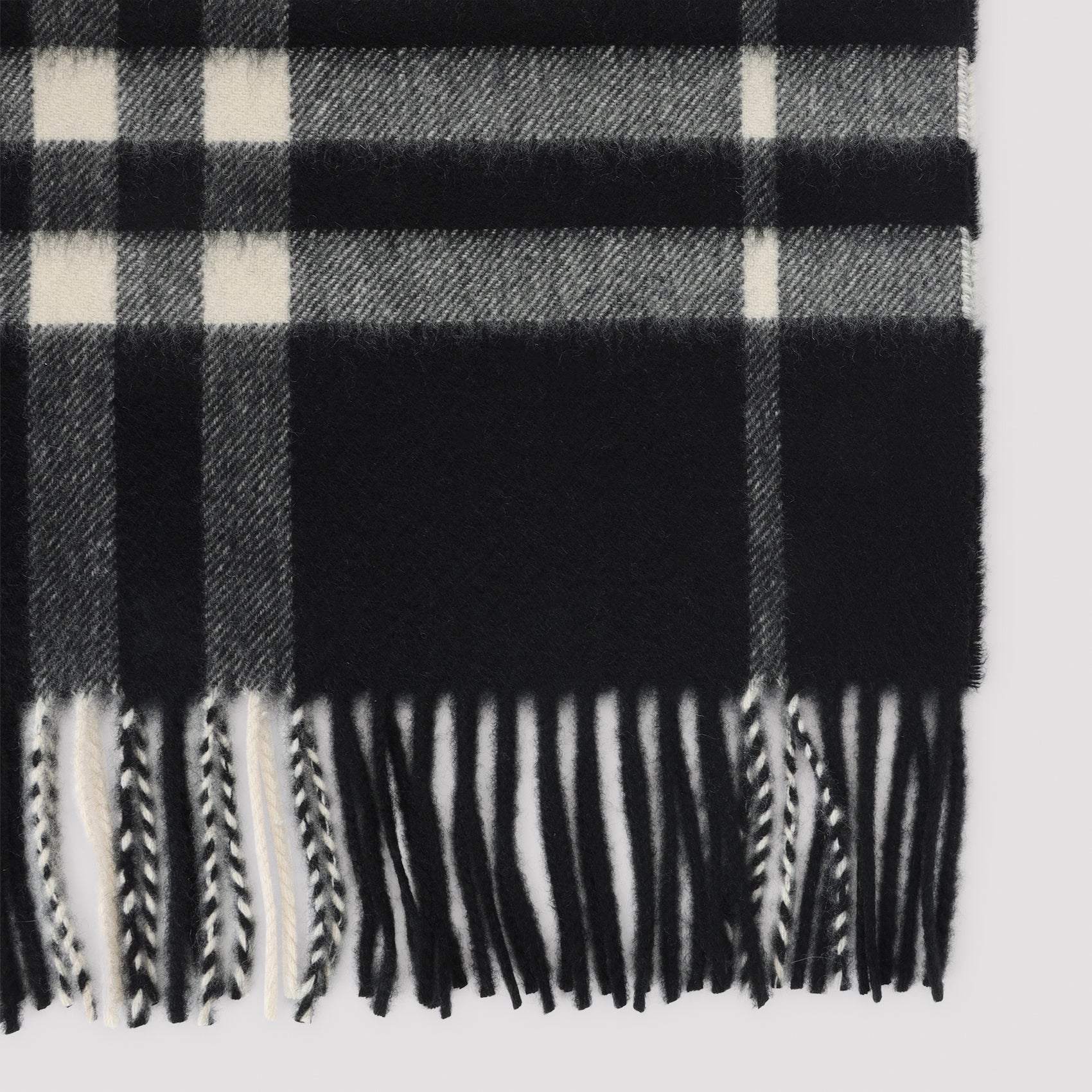 Rectangular Cashmere Scarf With Classic Check Design