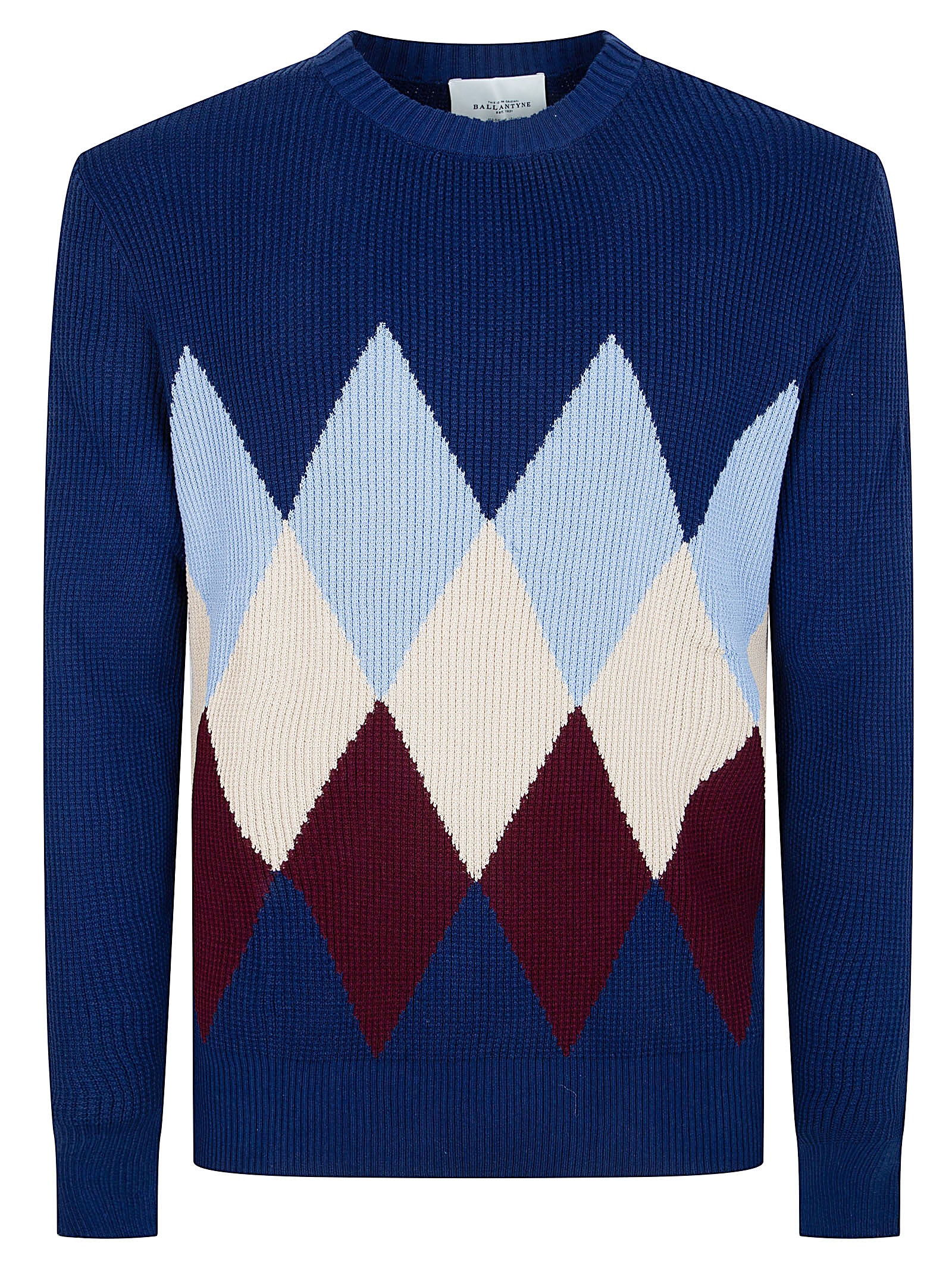 Argyle Patterned Cotton Knit Sweater by Ballantyne