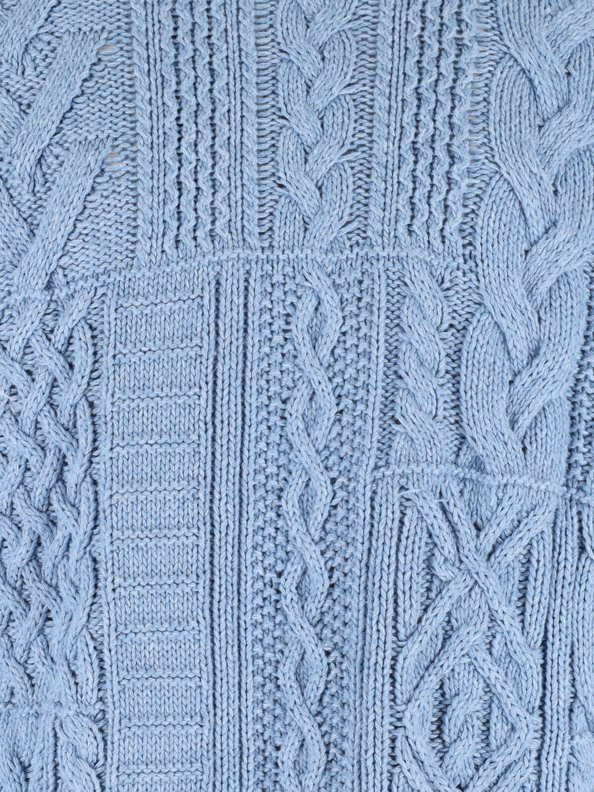 Blue American Flag Cable Knit Sweater