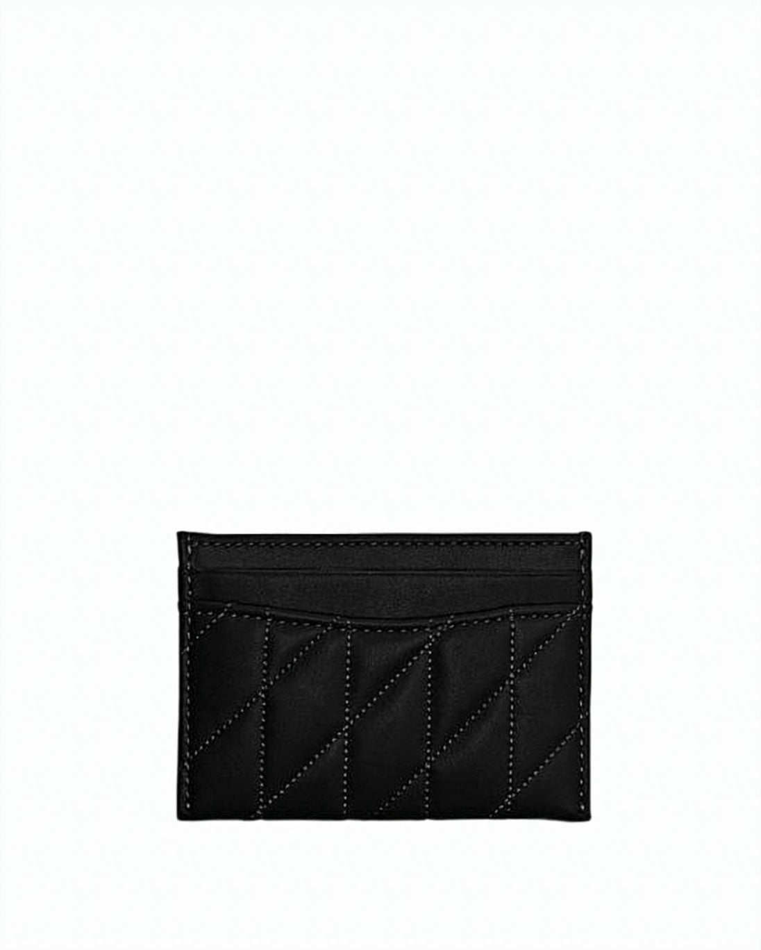 Rectangular Quilted Calf Leather Card Holder