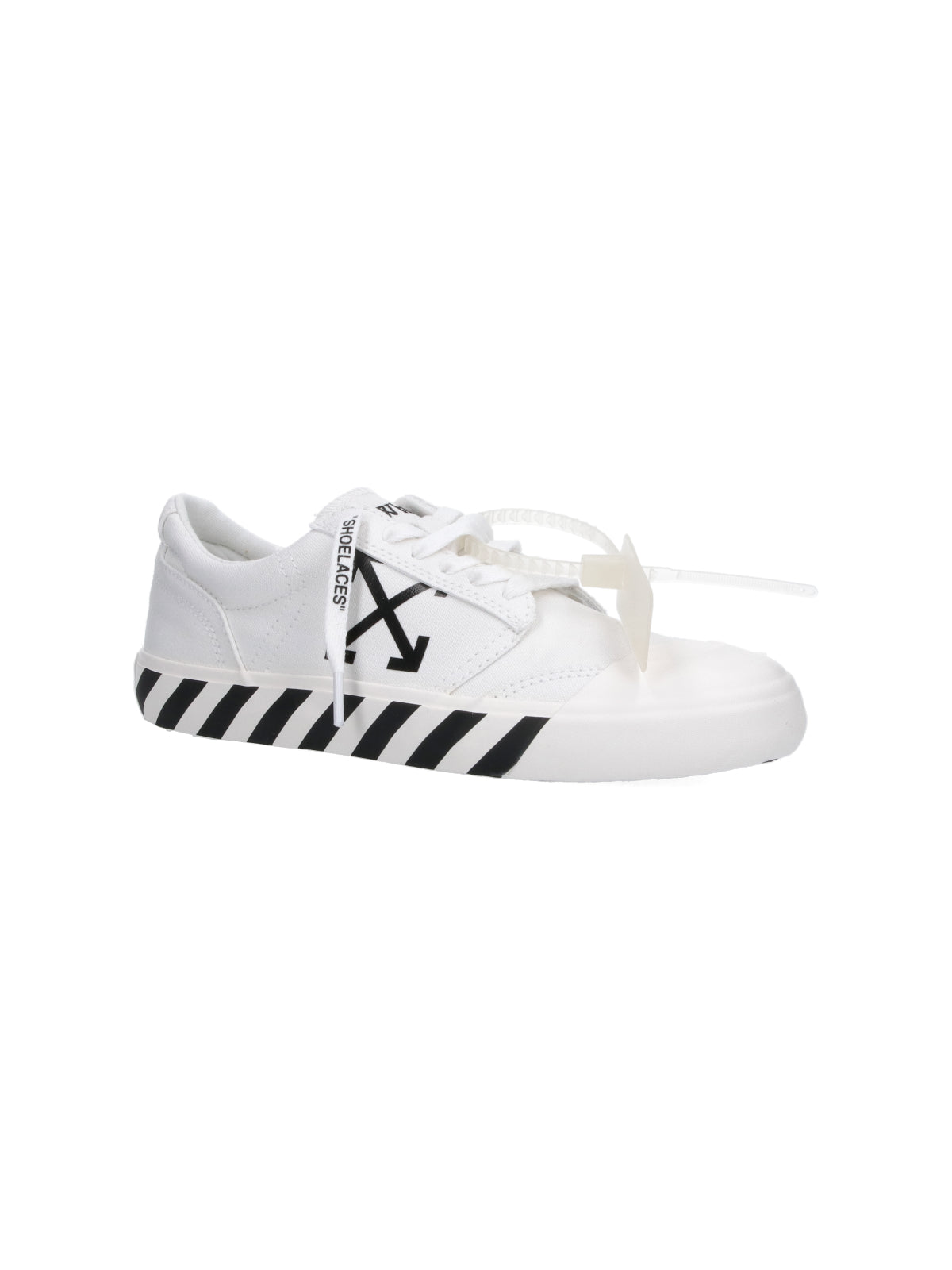 White Black Graphics Leather Sneakers