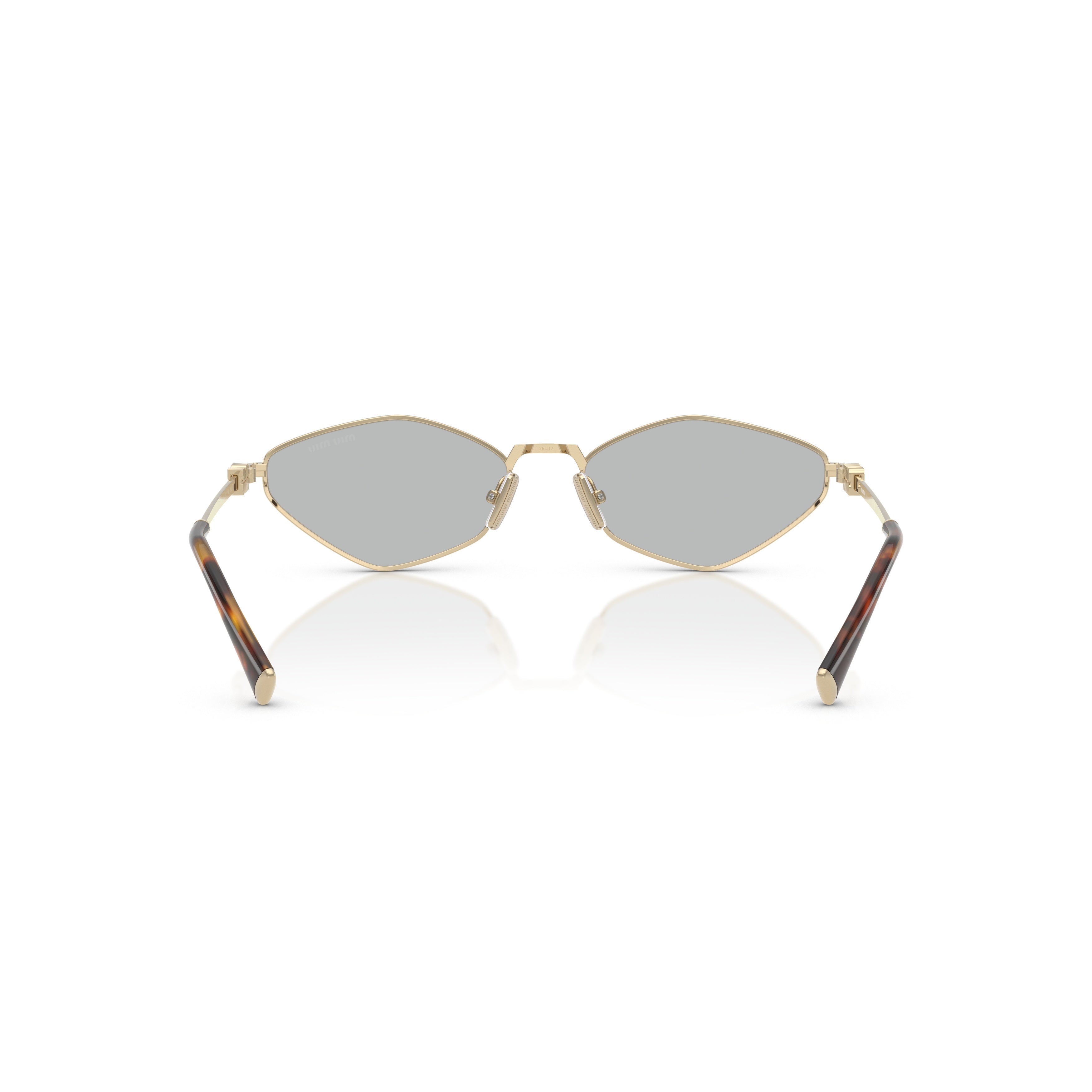 0mu 56zs Angular Geometric Metal Sunglasses
