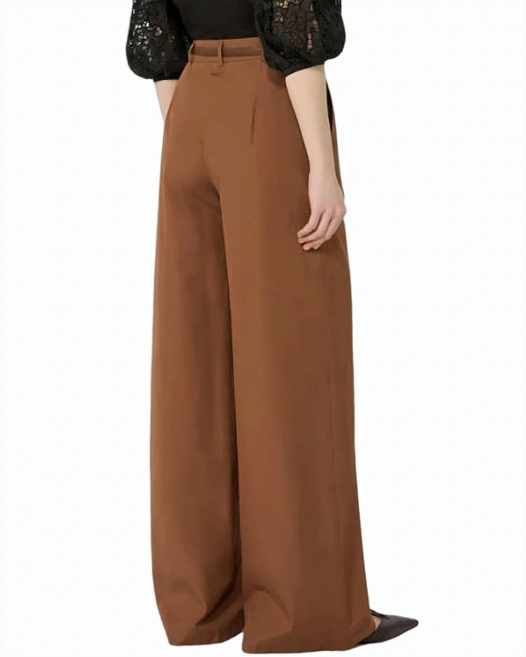 Cotton Poplin Straight Leg Trousers