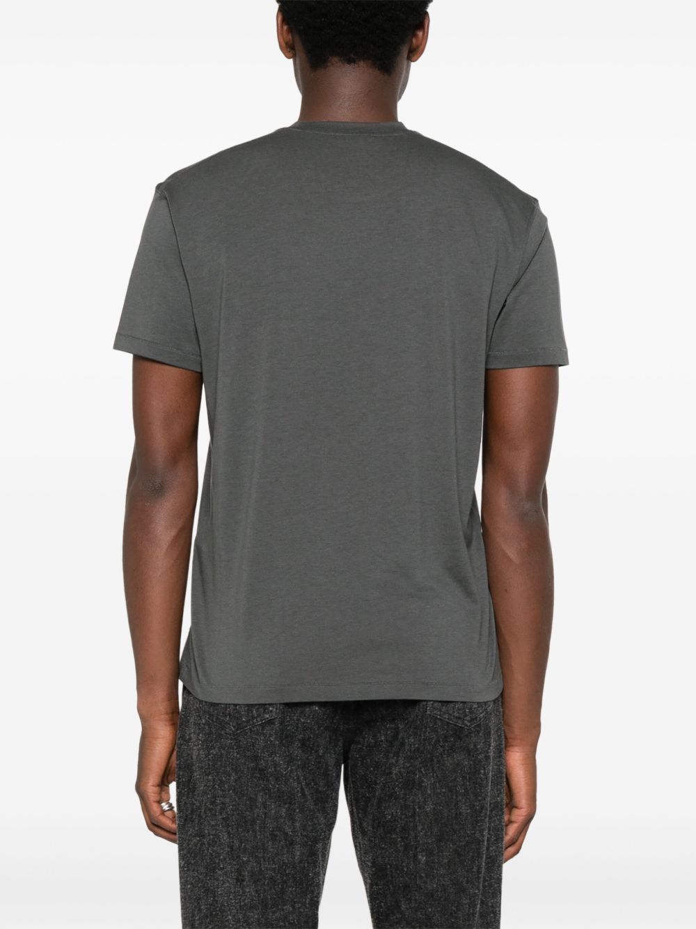Dark Navy Short-Sleeve T-Shirt With Logo Embroidery