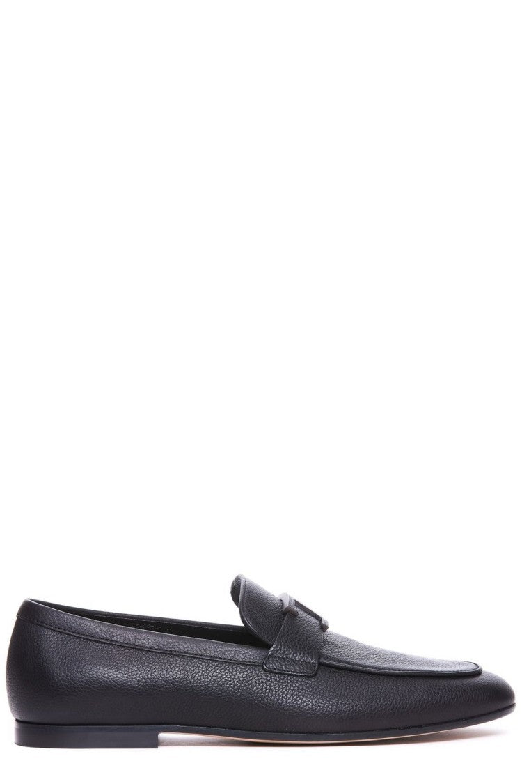 Textured Calf Leather Loafer with Silhouette