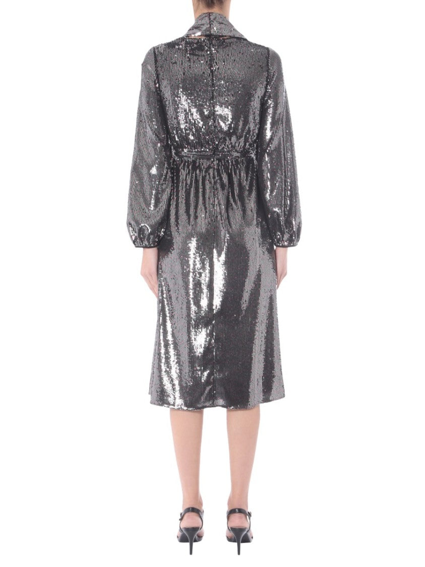 V-Neck Midi Dress