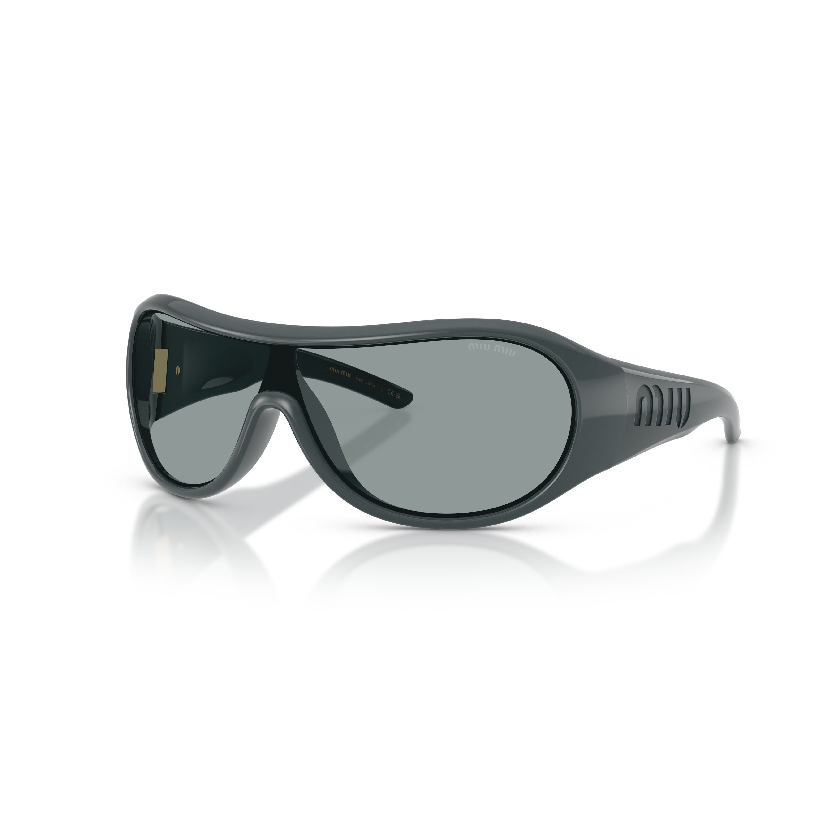 Wraparound Sunglasses with Matte Black Frame