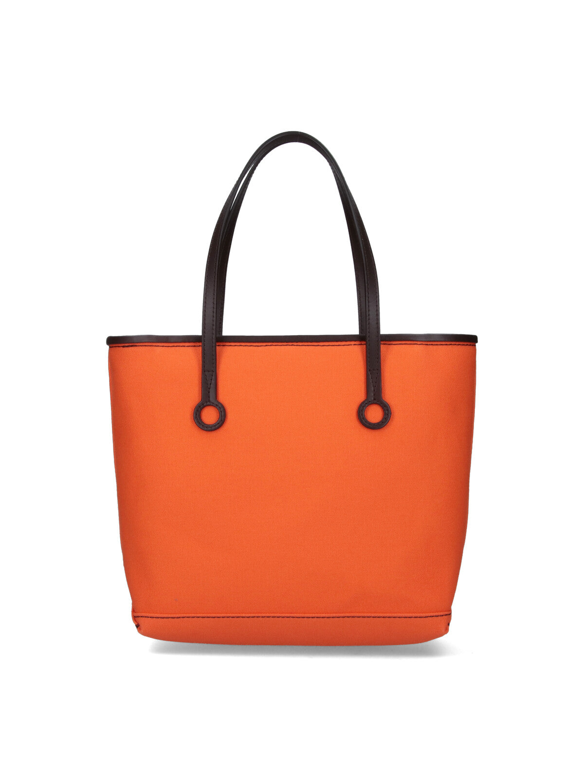 Orange Anchor Structured Canvas Logo Tote