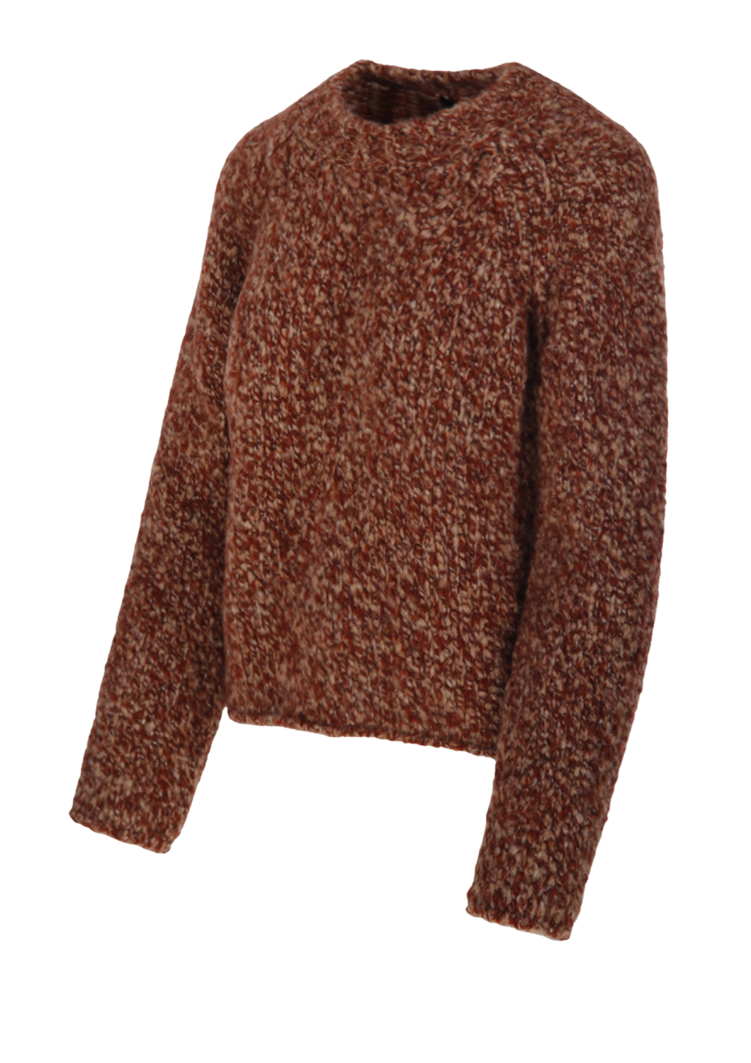 Chunky Knit Merino-Alpaca Crewneck Sweater