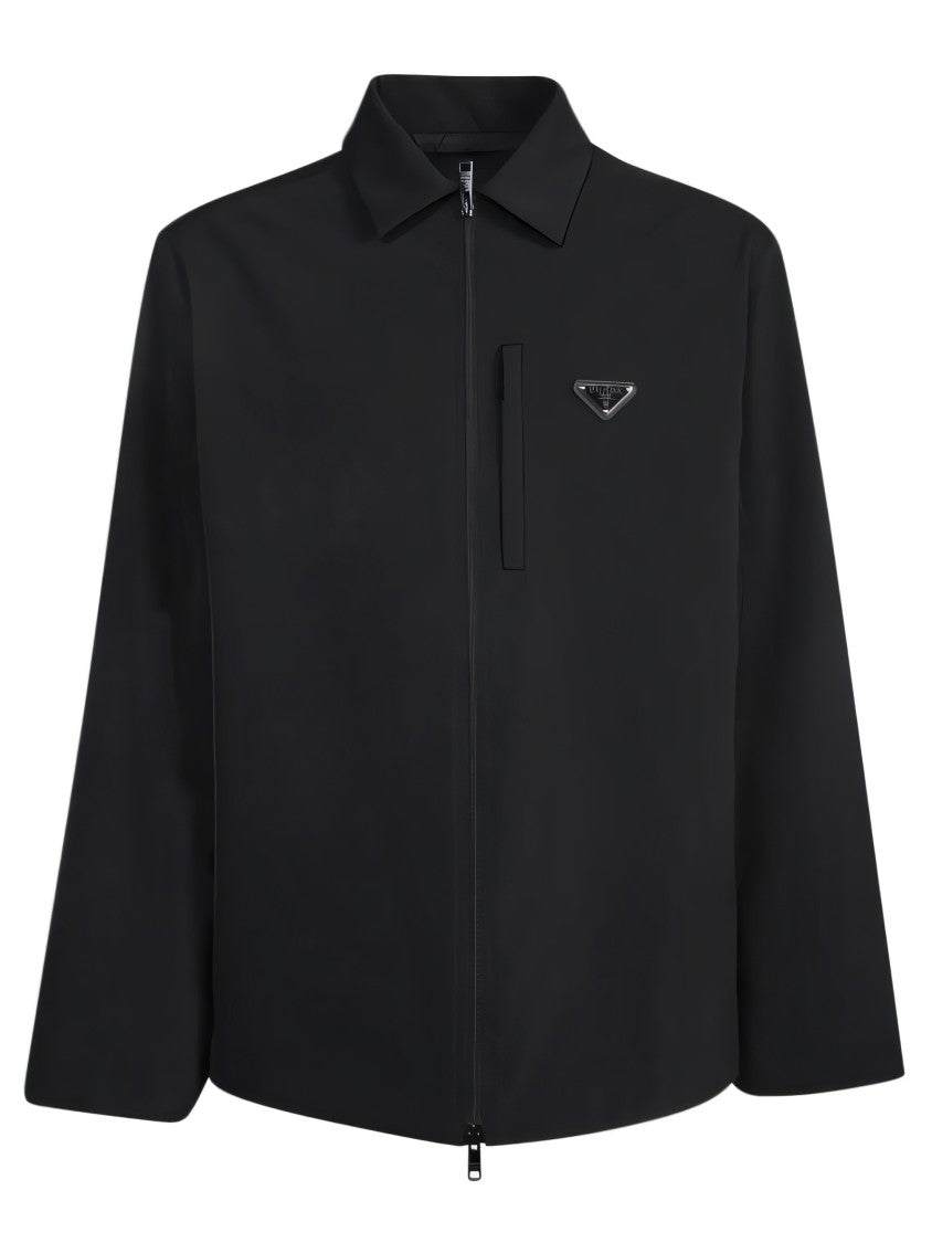 Black Jacket With Front Zip Closure