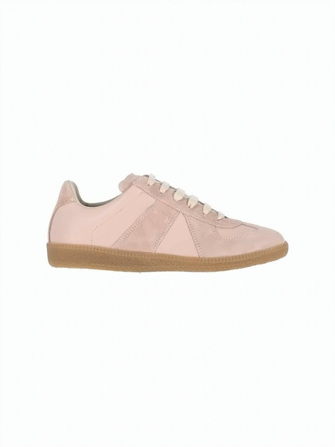 Low-Profile Sneakers with Smooth and Suede Leather Combination