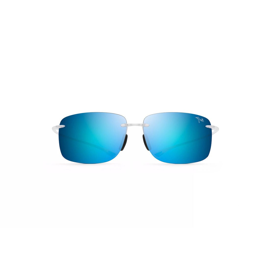 Hema Rimless Sunglasses with Blue Mirrored Lenses