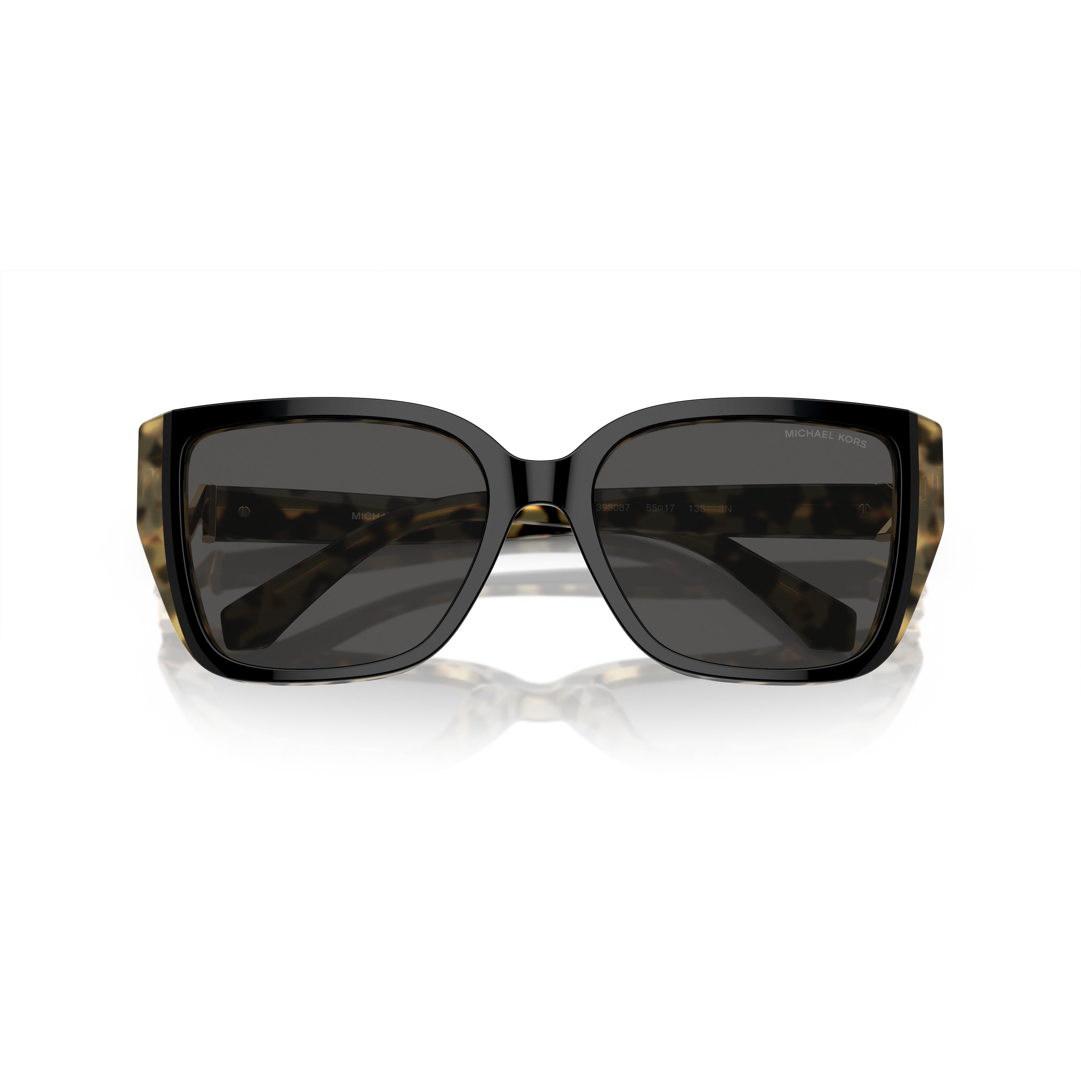 0mk2199 Oversized Tortoiseshell Sunglasses with Gold Accents