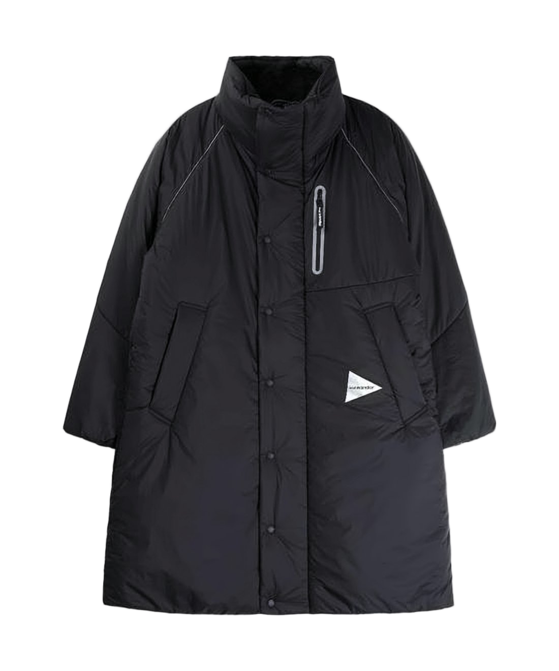 Oversized Black Padded Jacket With High Collar