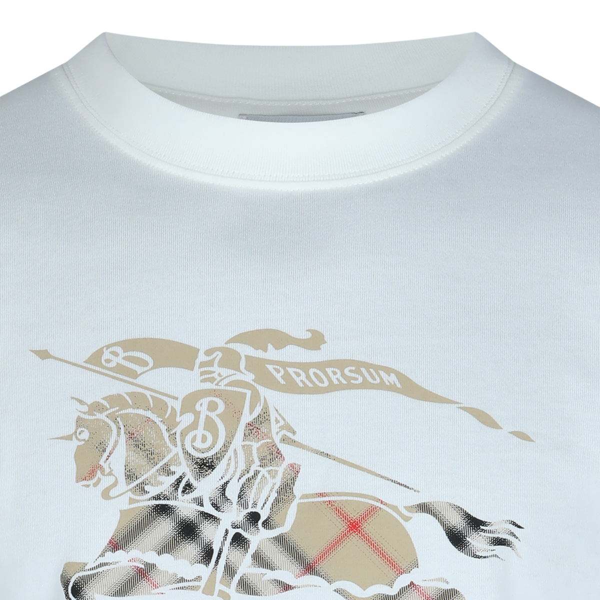 Biały T-shirt z grafiką rycerza
