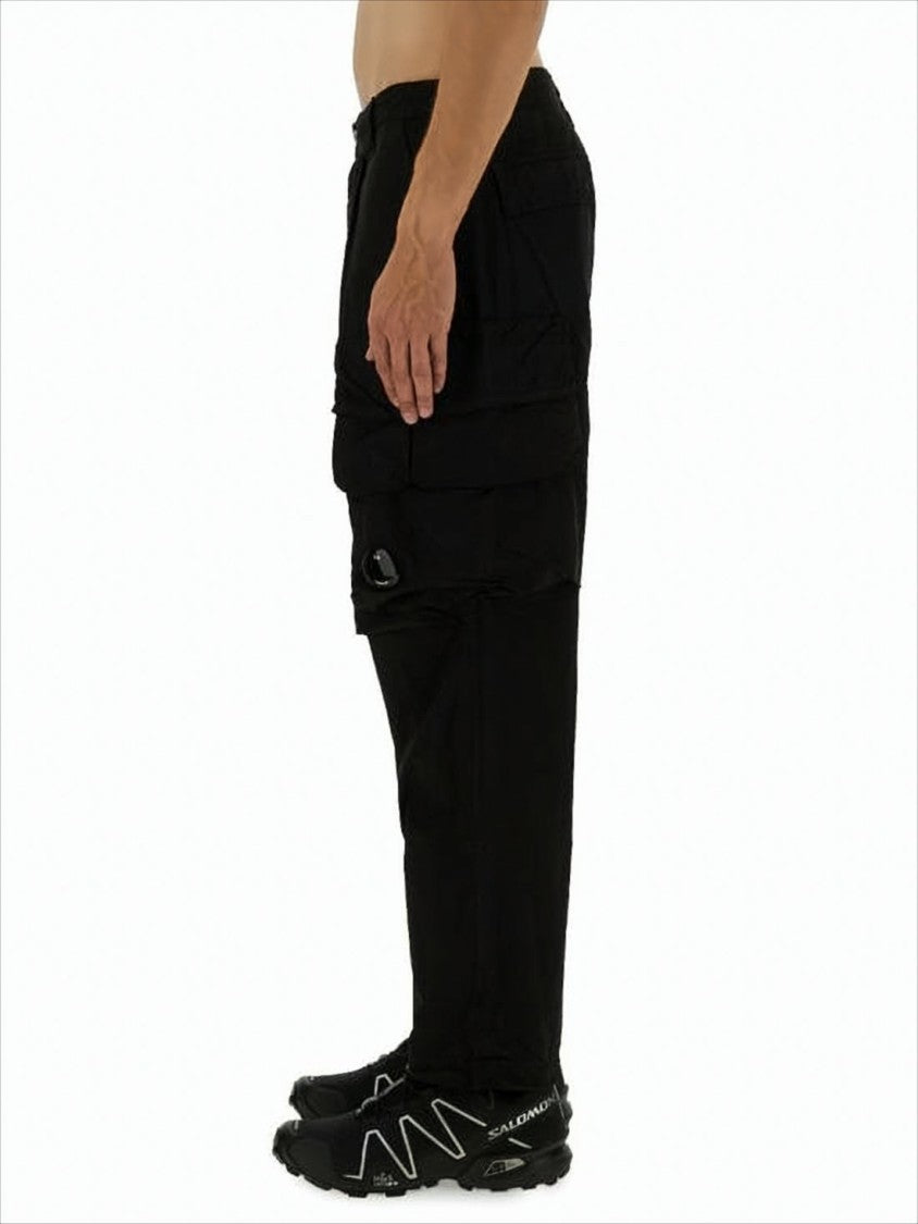 Utility-Inspired Straight Pants with Cargo Pockets