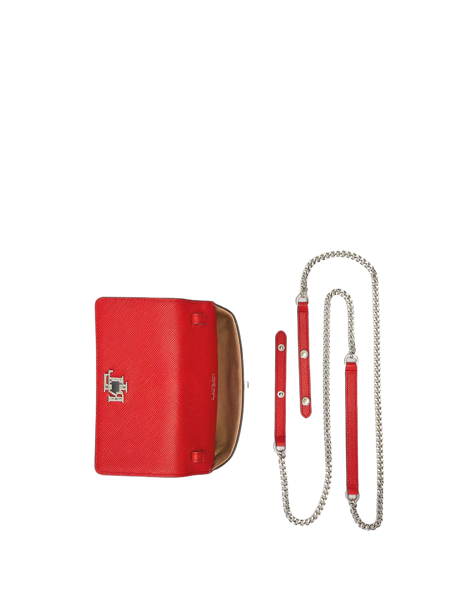 Textured Leather Phone Case In Bright Vermillion