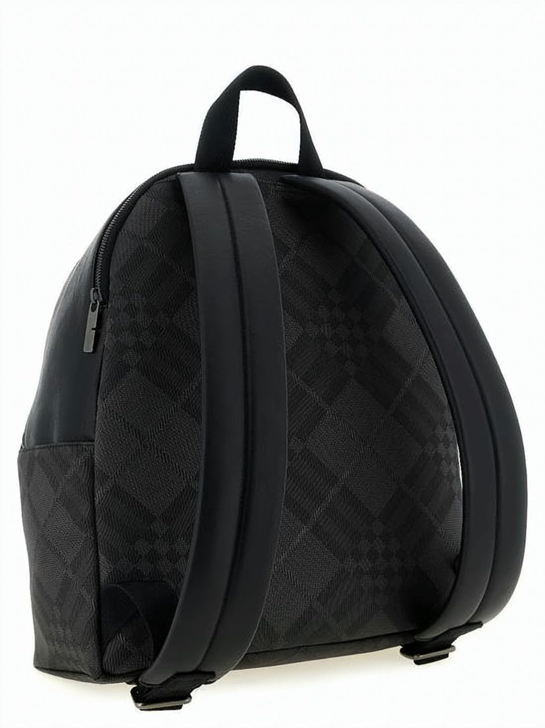 Minimalist Black Backpack with Calf Leather Accents
