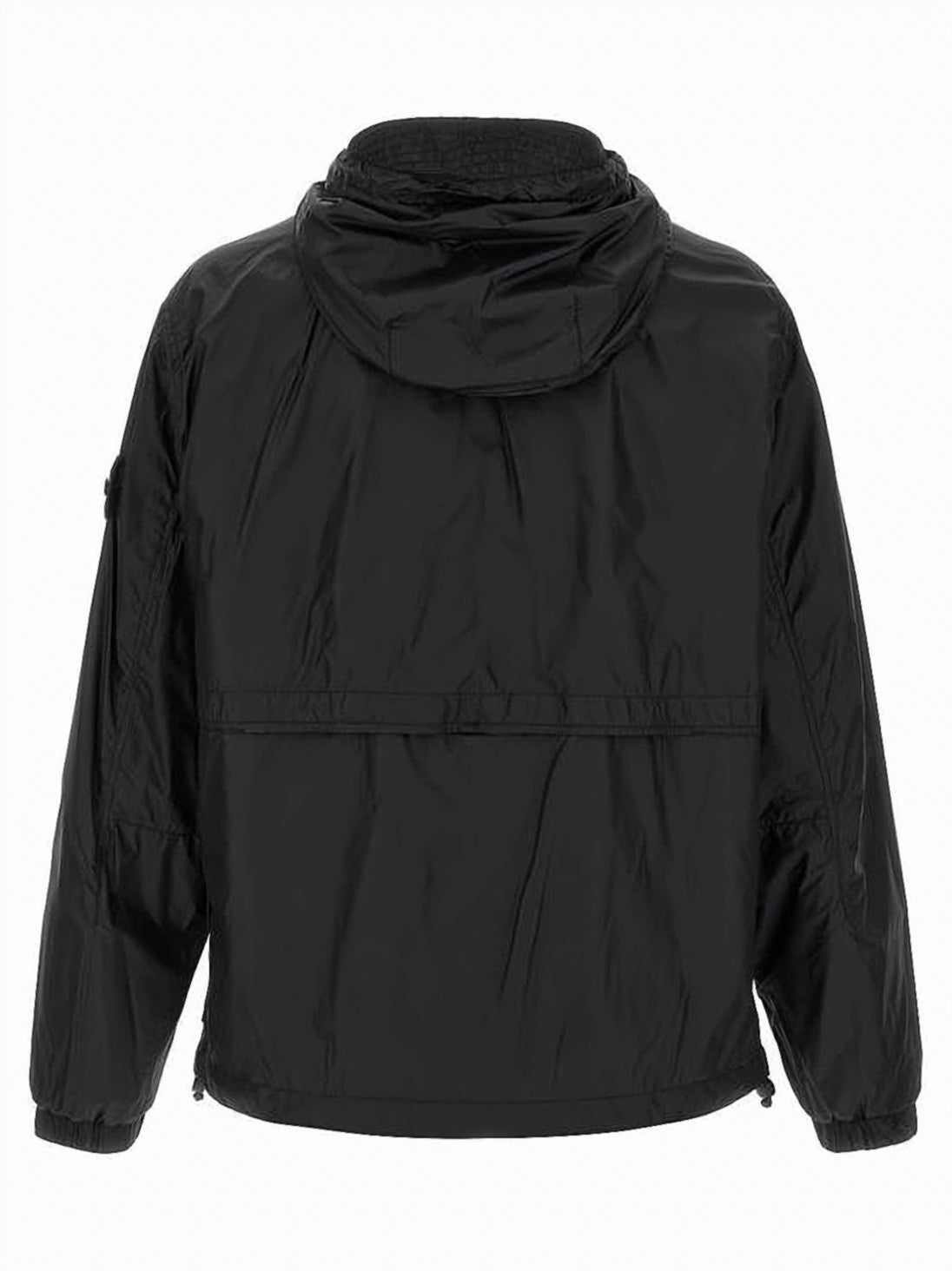 Lightweight Black Polyamide Jacket With Adjustable Features