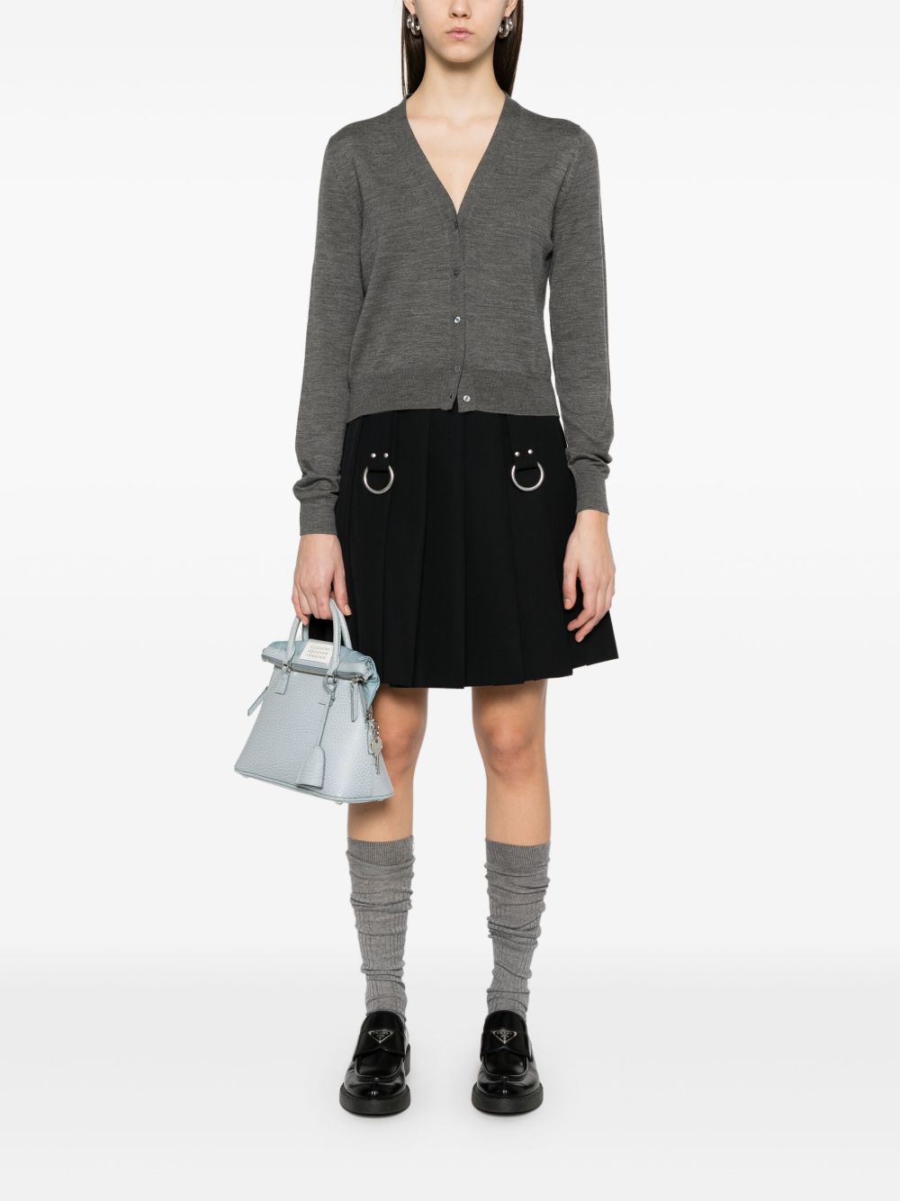 Midnight Blue Pleated Skirt With Removable Underskirt