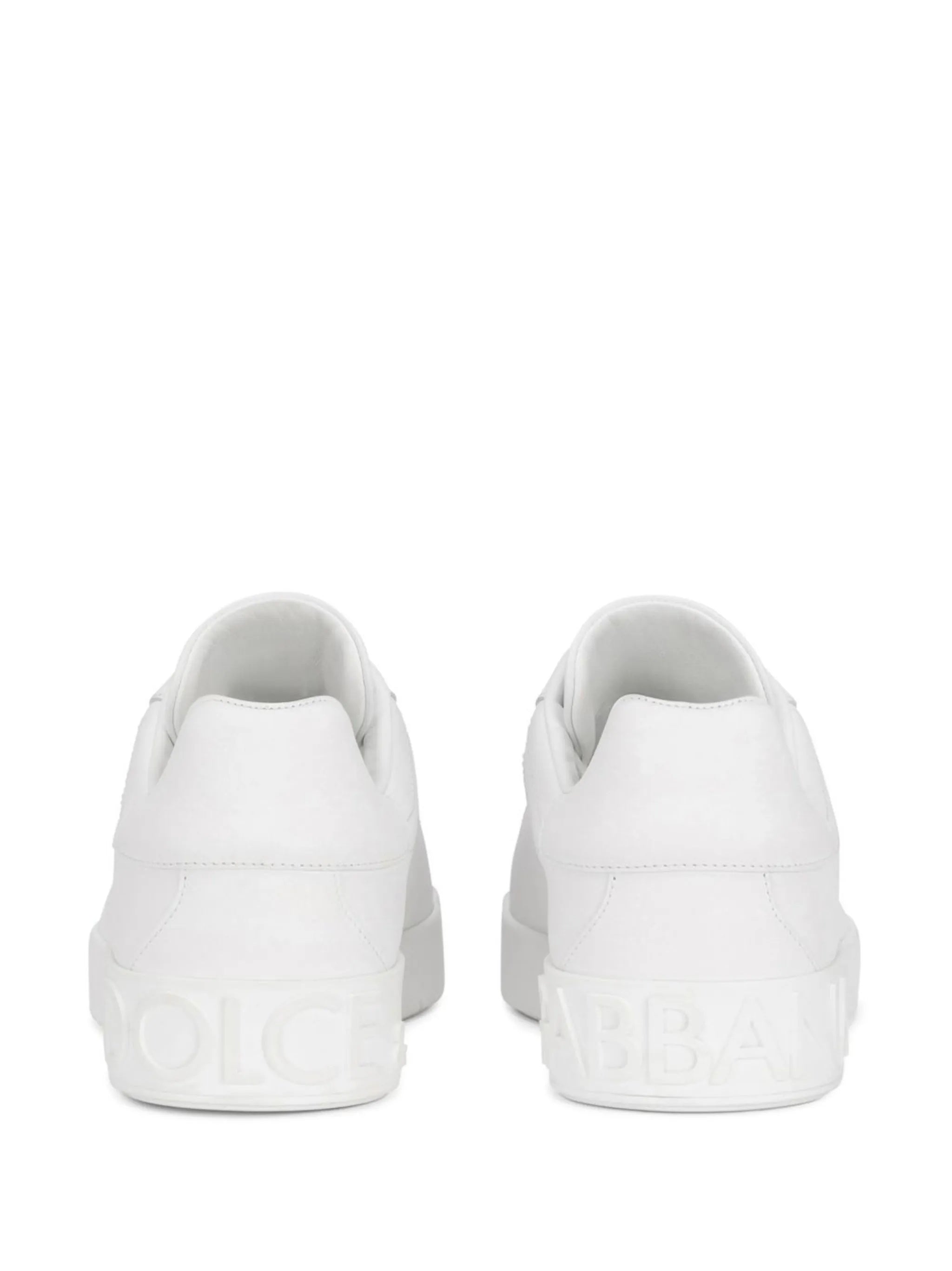 White Portofino Tasseled Calfskin Leather Sneakers