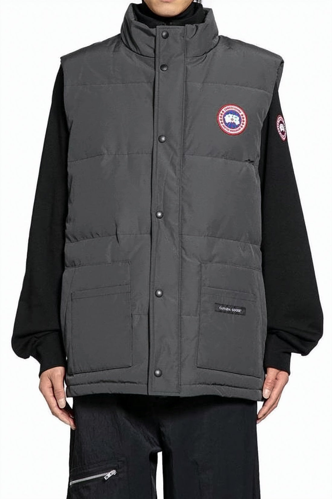 Padded Vest with High Collar