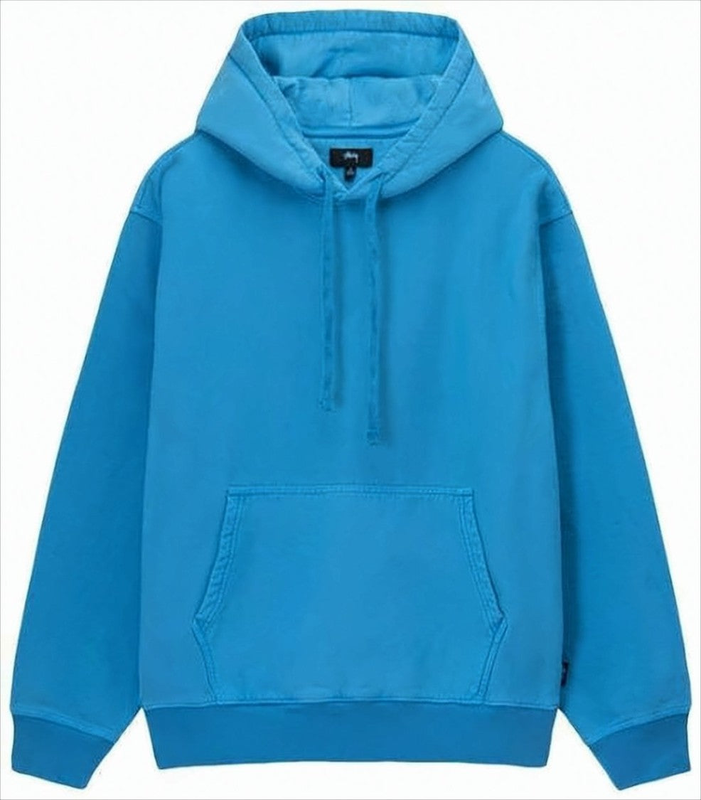 Classic Pullover Blue Hoodie with Kangaroo Pocket