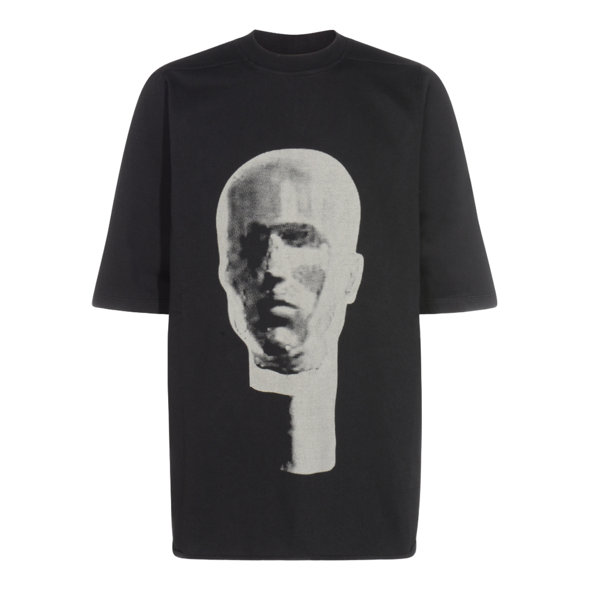 Black Short-Sleeve T-Shirt with Graphic Print