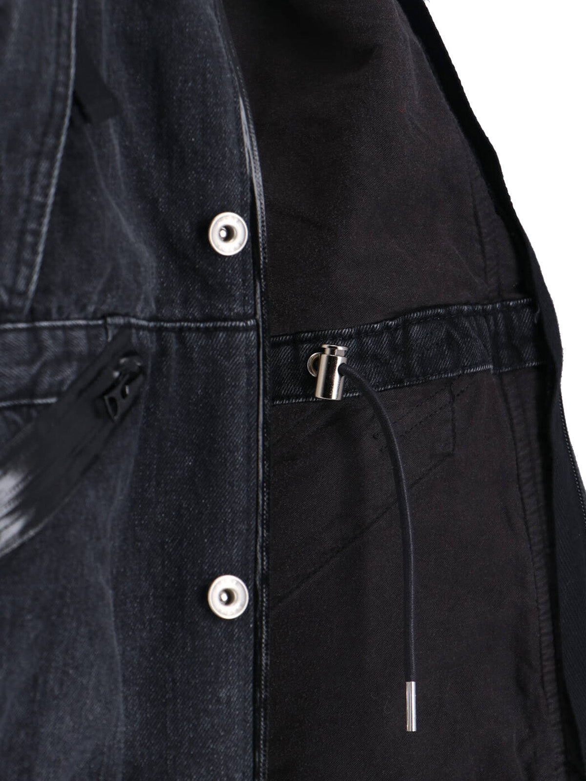 Structured Black Jacket With High Collar And Zipper Closure