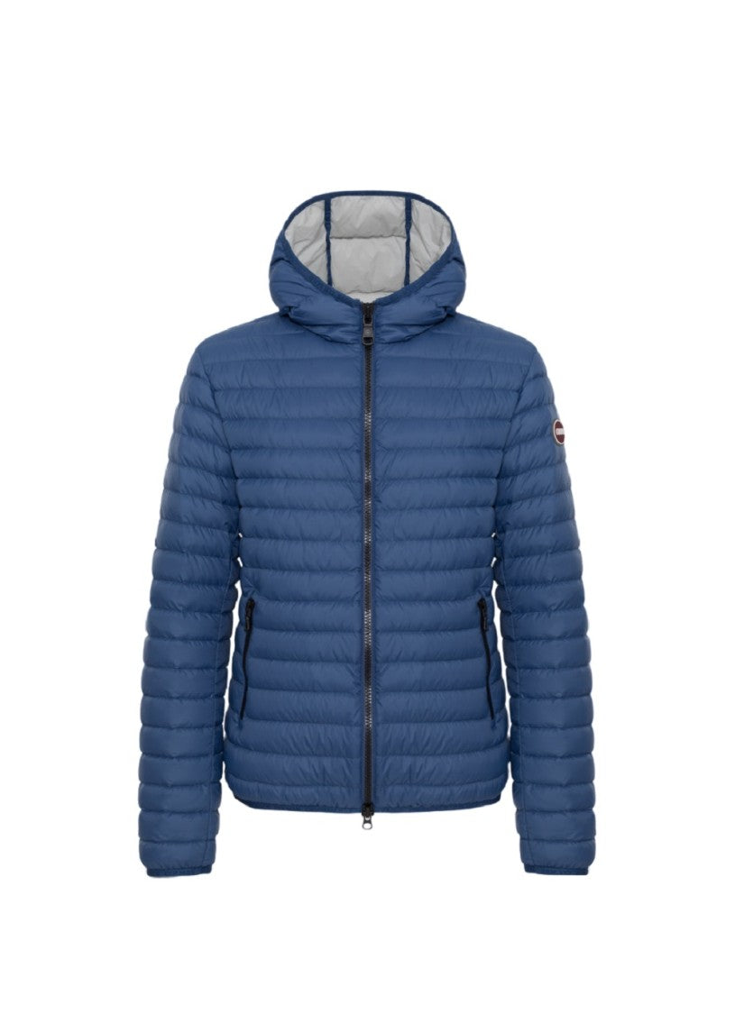 Lightweight Down Jacket With Fixed Hood And Water-Repellent Finish