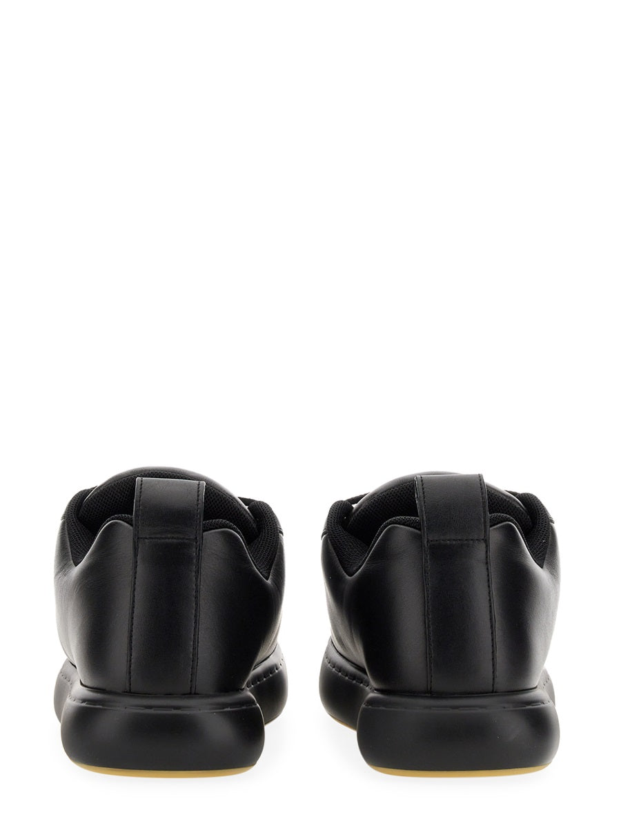 Leather Sneaker Pillow with Durable Rubber Sole