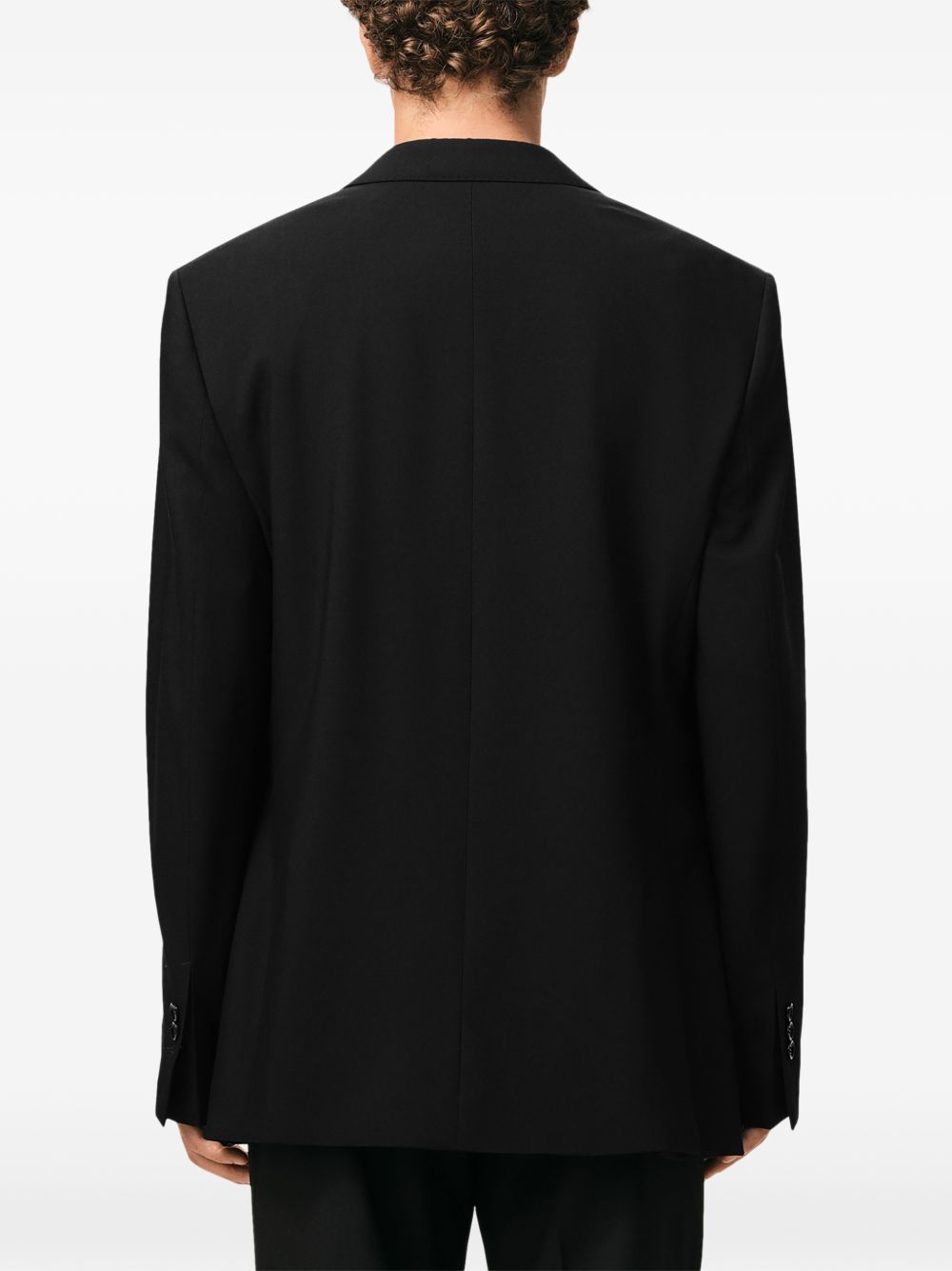 Classic Tailored Black Blazer With Horn Buttons