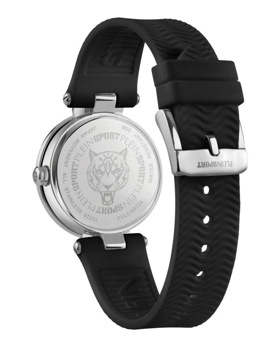 Two-Hand Quartz Movement Watch With Textured Silicone Strap