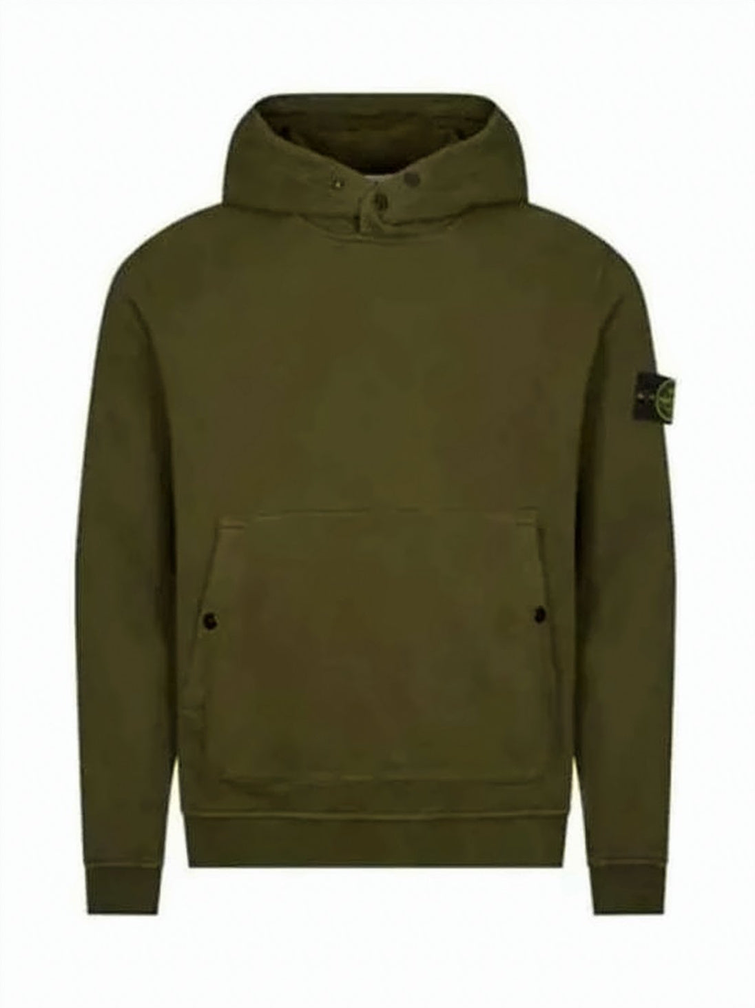 Pullover Hoodie with Buttoned Neckline