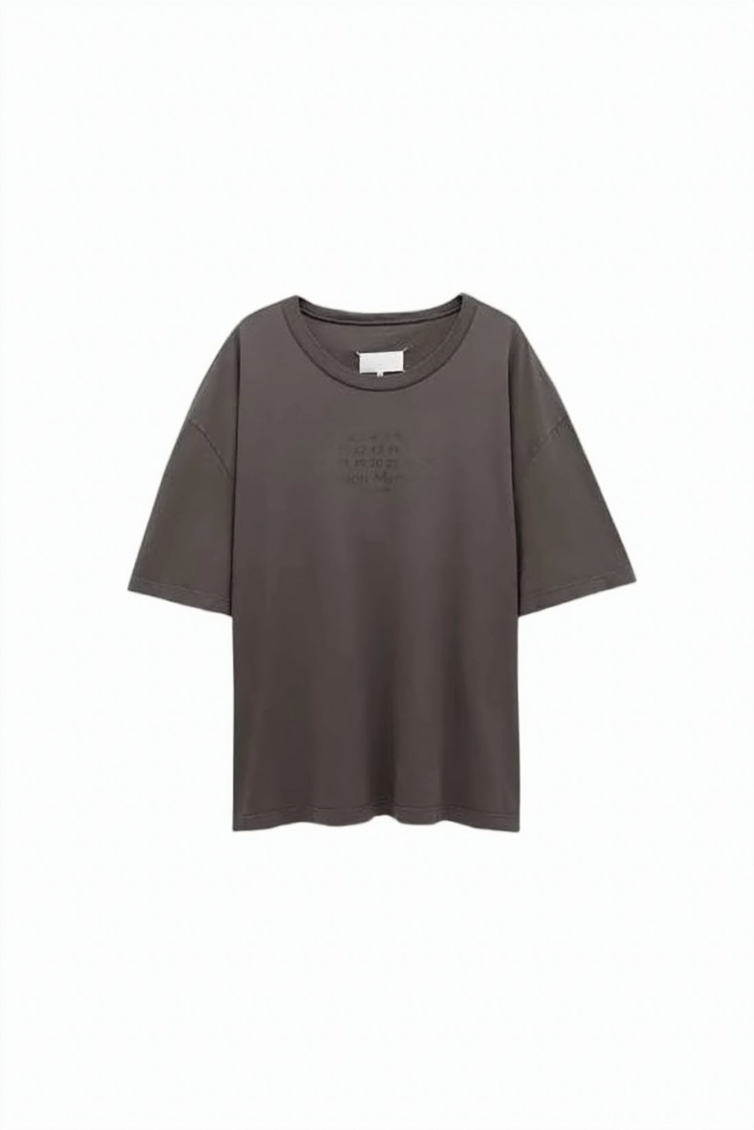 Cropped Grey Cotton T-Shirt