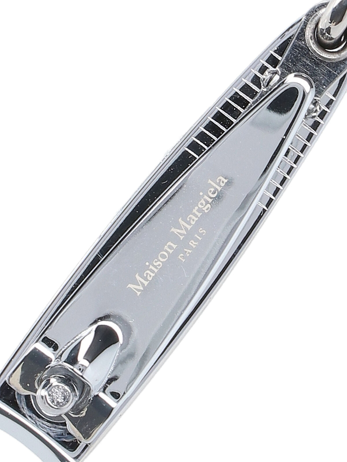 Silver-Tone Keychain Charm With Nail Cutter Detail