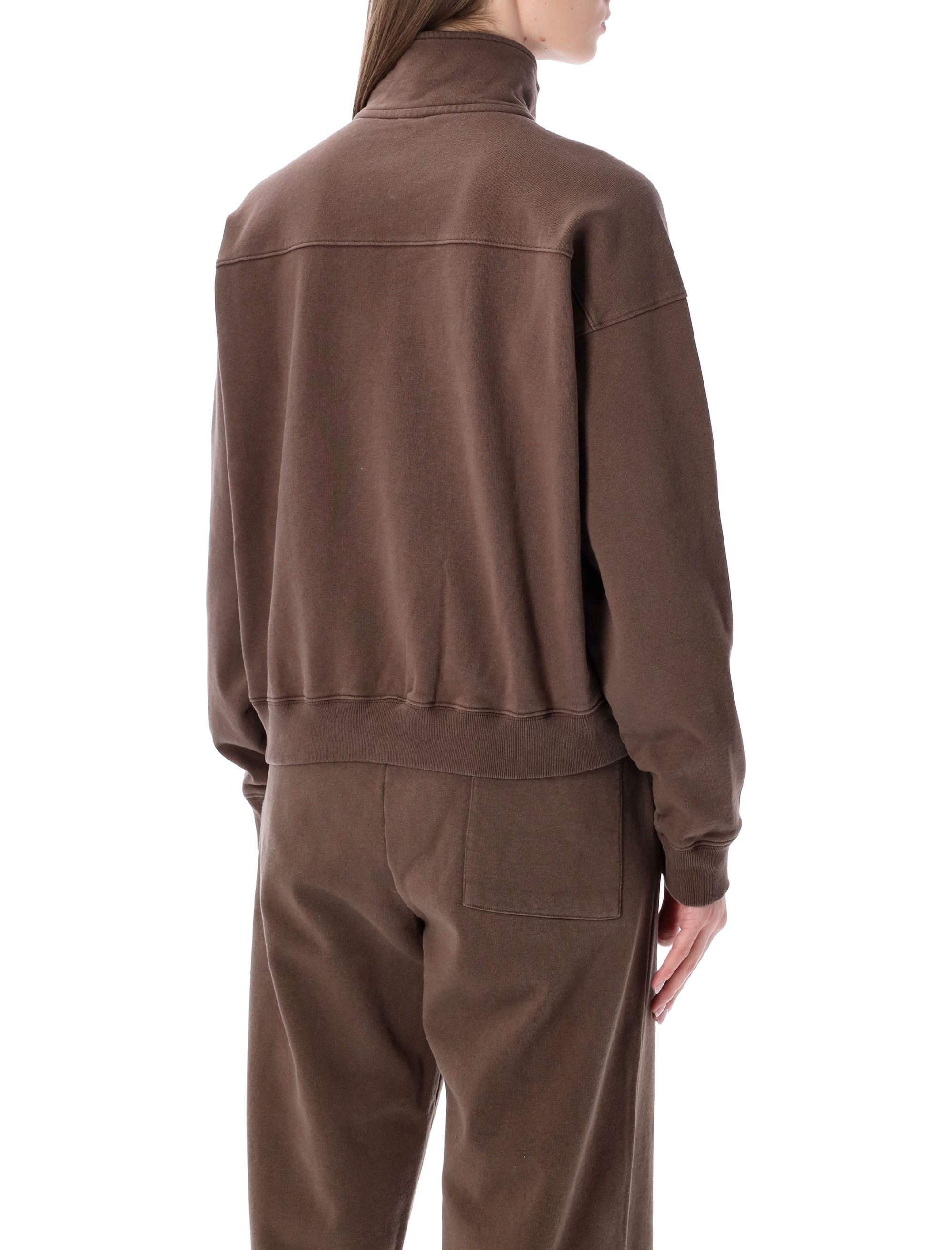 Crest Quarter-Zip Sweatshirt - Chocolate
