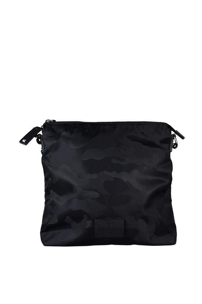 Rectangular Nylon Bag With Rockstud Accents