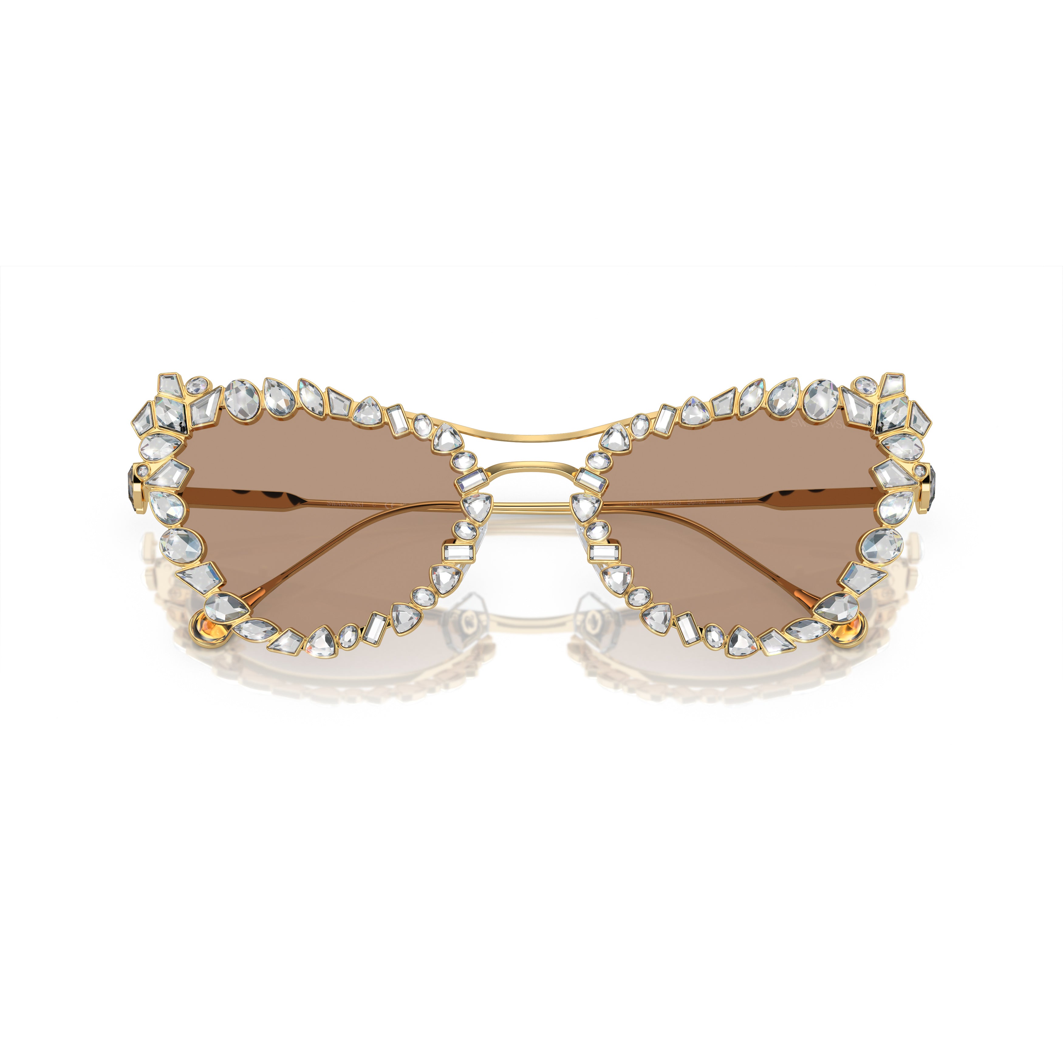 Cat-Eye Sunglasses With Crystal Embellishments